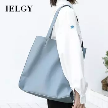 IELGY Корейская версия модной сумки-тоут с рисунком личи, простая и вместительная однотонная сумка на одно плечо для матери и ребенка синий