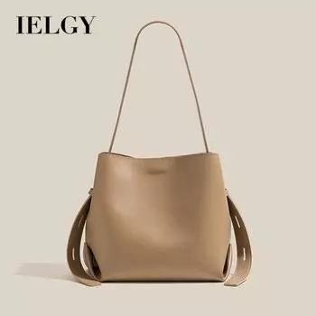 IELGY Корейская версия простой сумки-ведра большой вместимости, пригородной сумки через плечо чёрный