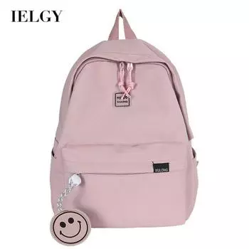 IELGY Корейский простой повседневный рюкзак женский универсальный модный рюкзак для поездок на работу чёрный