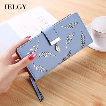 IELGY Кошелек с длинной застежкой-молнией и пряжкой в европейском и американском стиле, модная ручная ручка большой емкости хаки