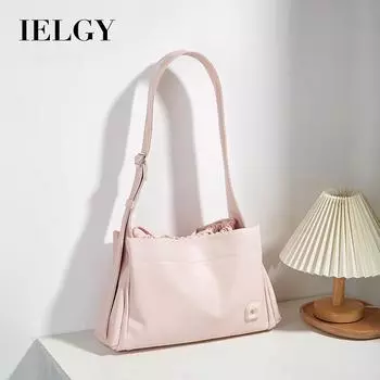 IELGY large-capacity messenger bag, fresh, sweet and high-end one-shoulder portable underarm tote bag. белый