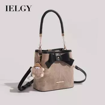 IELGY Литературная сумка-ведро в стиле ретро, повседневная портативная сумка-мессенджер на одно плечо. (исключая подвески) хаки