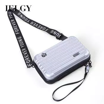 IELGY Маленькая женская сумка-мессенджер на одно плечо, индивидуальная коробка в виде чемодана жёлтый