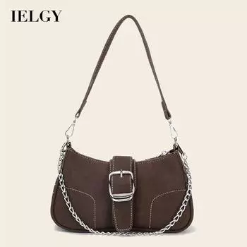 IELGY Матовая мягкая поверхность высококачественная текстура простая цепочка сумка через плечо женская кофейный