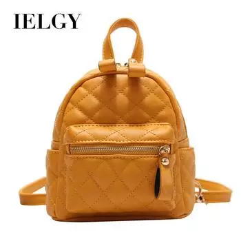 IELGY Мини-рюкзак женский ромб модный дикий однотонный магазин маленькая сумка жёлтый