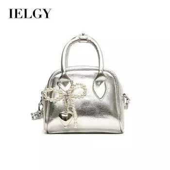 IELGY Модная и зарубежная универсальная однотонная сумка Boston, модная женская сумка-мессенджер с высокой текстурой