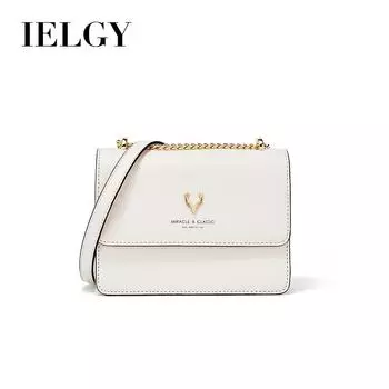 IELGY модная женская сумка через плечо с цепочкой и квадратной магнитной пряжкой, черная универсальная на одно плечо из искусственной кожи чёрный