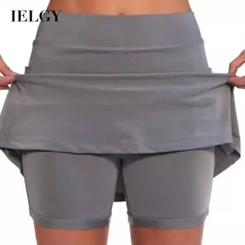 IELGY модные однотонные брюки-кюлоты со средней талией, женские спортивные повседневные брюки с карманами, новый стиль, брюки S фиолетовый