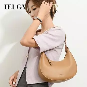 IELGY Модные женские сумки, модные сумки подмышки, повседневные портативные повседневные нишевые лунные сумки на одно плечо. чёрный