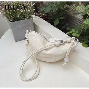 IELGY Модный дизайн Sense Niche Летняя женская серебряная сумка для клецок через плечо