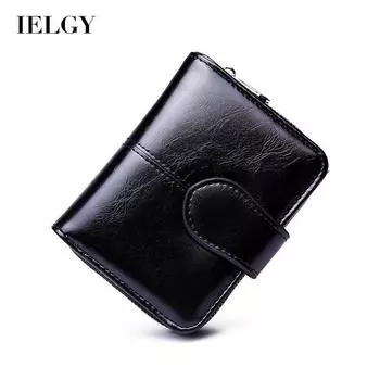 IELGY Модный универсальный простой однотонный кошелек для монет на молнии для женщин вино красного