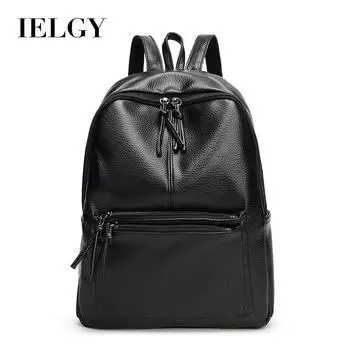 IELGY Модный универсальный рюкзак, популярный трендовый рюкзак для путешествий в Корейском, Европейском и Американском колледжах большой вместимости. чёрный