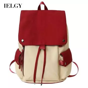 IELGY Модный, вместительный, прочный рюкзак для поездок на работу и обратно чёрный