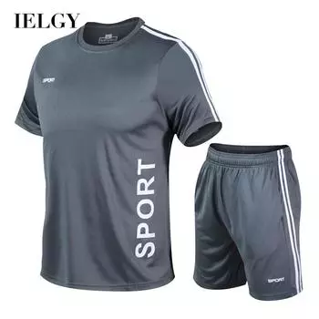 IELGY Мужская одежда больших размеров, простой спортивный универсальный свободный стильный дышащий костюм для бега M белый