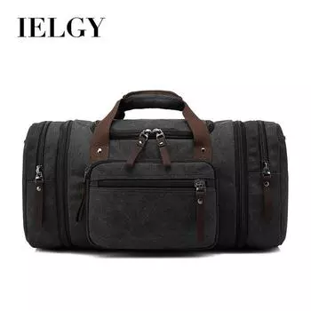 IELGY Мужская портативная холщовая сумка для путешествий, рюкзак-мессенджер, большая вместительная повседневная сумка через плечо синий