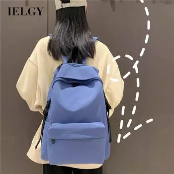 IELGY Нейлоновый однотонный водоотталкивающий легкий рюкзак в корейском стиле для женщин S зелёный