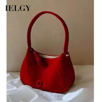 IELGY Нишевая дизайнерская сумочка, модная и элитная красная свадебная сумка, сумка на одно плечо подмышкой. красный