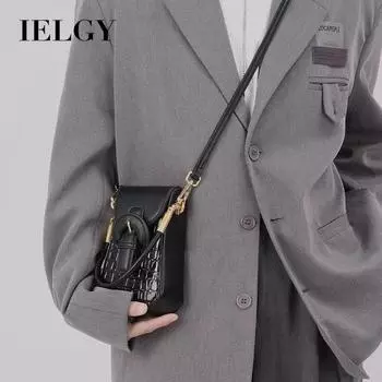 IELGY нишевая сумка для мобильного телефона, изысканная портативная сумка-конверт чёрный