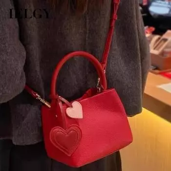 IELGY Нишевая сумка-ведро с корзиной для овощей, высококачественная красная, можно использовать как свадебную сумку, универсальную сумку-почтальонку. красный