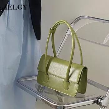 IELGY Нишевый дизайн, модная кожаная сумка-мессенджер с маслом и воском, высококачественная портативная сумка зелёный