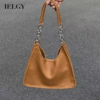 IELGY Нишевый дизайн, модная сумка на плечо для поездок на работу, большой емкости, женская сумка через плечо коричневый