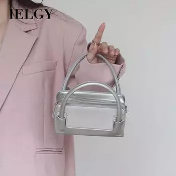 IELGY Нишевый дизайн, серебряная маленькая квадратная сумка с темпераментом, простой мини-красный конверт для мобильного телефона, сумка-мессенджер чёрный