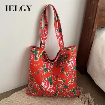 IELGY Новая модная сумка-тоут в северо-восточном стиле с большим цветком в китайском стиле, сумка-мессенджер в иностранном стиле красный