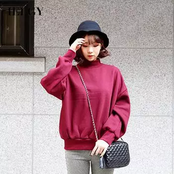 IELGY, осенне-зимний обычный однотонный утепленный бархатный свитер с круглым вырезом, пальто ярких цветов, женская одежда M белый