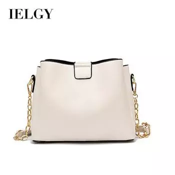 IELGY Персонализированная сумка через плечо с однотонной цепочкой и кисточками жёлтый