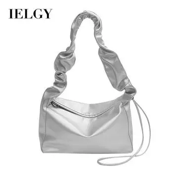 IELGY Плечо через плечо со складками под мышками, сумка для девочек-крошек чёрный