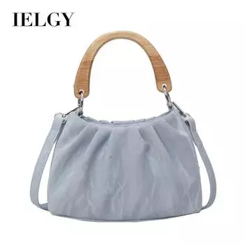 IELGY Плиссированная сумка-облако модная темпераментная сумка через плечо чёрный