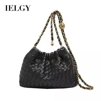 IELGY Плиссированная сумка-облако премиум-класса, сумка ручной работы, весенне-летняя модная маленькая сумка через плечо с золотым шариком белый