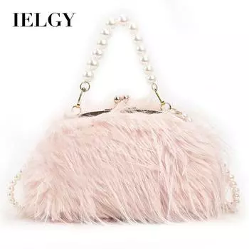 IELGY Плюшевая сумка-мессенджер белый