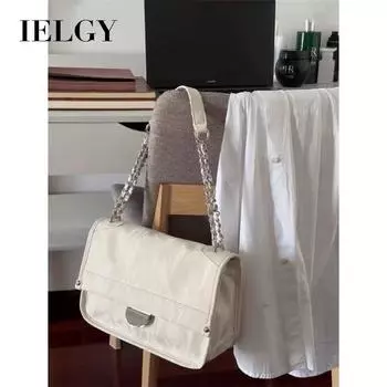 IELGY Повседневная сумка-подмышка с цепочкой, модная универсальная переносная сумка-мессенджер через плечо бежевый