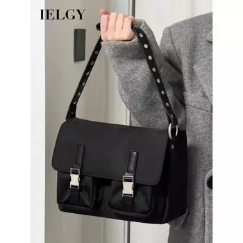 IELGY Повседневная универсальная унисекс портативная сумка почтальона локомотива, модная сумка для инструментов на плечо чёрный