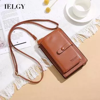 IELGY Простая и многофункциональная женская сумка-мессенджер для мобильного телефона с сенсорным экраном красный