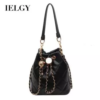 IELGY Простая повседневная универсальная сумка-мессенджер в стиле ретро премиум-класса чёрный