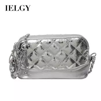 IELGY Простая сумка-цепочка, серебряная женская сумка через плечо с бриллиантами чёрный