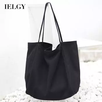 IELGY Простая вместительная холщовая сумка через плечо в стиле «лес» для женщин зелёный