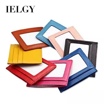 IELGY Простой креативный кожаный футляр для кредитных карт с держателем для карт чёрный