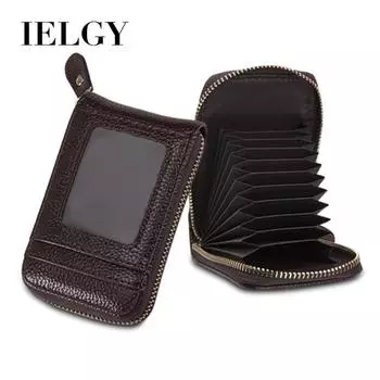 IELGY PU документ дамы многокарточный кошелек на молнии монетница пакет карт красный
