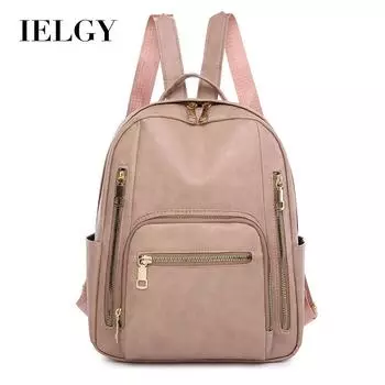IELGY retro bag, large capacity backpack, niche design women s backpack. чёрный