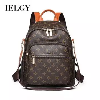 IELGY Ретро-иностранный стиль большой емкости для школьников, школьный рюкзак коричневый