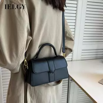 IELGY Ретро портативная ниша с вышивкой, универсальная сумка-мессенджер на одно плечо, маленькая квадратная женская сумка чёрный