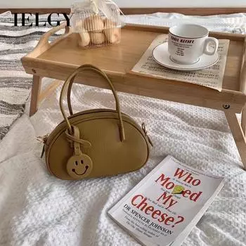 IELGY Ретро-сумка, нишевая модная сумка-ракушка, высококачественная универсальная сумка через плечо белый