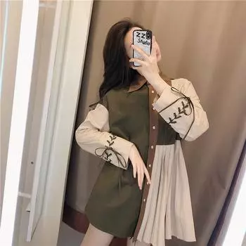 IELGY рубашка женская верхняя одежда дизайн смысл ниша новая универсальная рубашка ретро строчка рубашка с длинными рукавами S зелёный