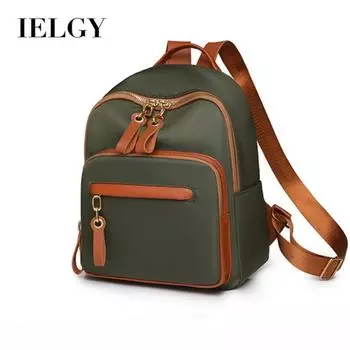 IELGY Рюкзак из ткани Оксфорд с защитой от кражи, универсальная школьная сумка, вместительный холщовый рюкзак для отдыха и путешествий чёрный