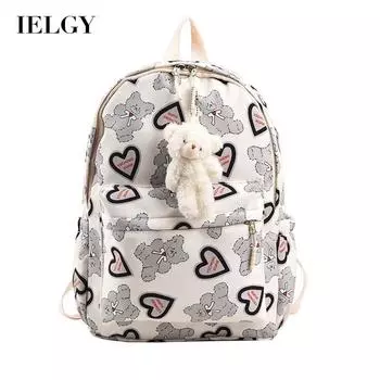IELGY рюкзак женский большой вместимости корейский Харадзюку студенческий стиль дышащий рюкзак с рисунком сердца