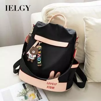 IELGY рюкзак женский универсальный холст из ткани Оксфорд дорожный небольшой рюкзак чёрный