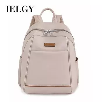 IELGY Рюкзак женский в корейском стиле для путешествий, большой вместимости, легкий, простой однотонный школьный рюкзак чёрный